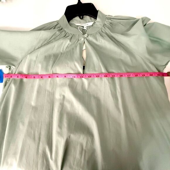 NWT Rebecca Taylor long sleeve cotton shift dress. Color: mint. Size XS - Picture 14 of 15